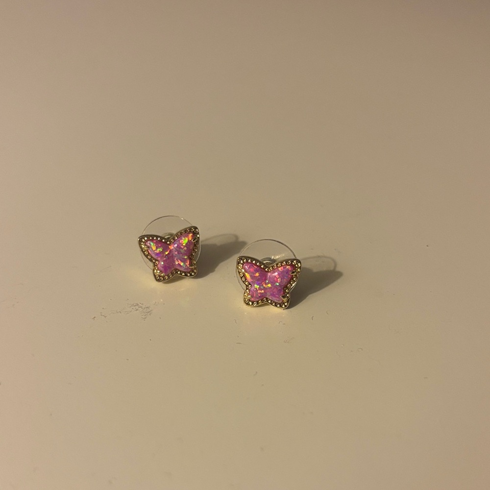 Kendra Scott Pink Butterfly Earrings